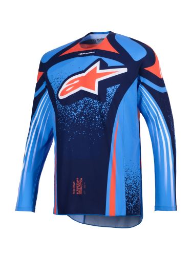 Dres TECHSTAR NOMUR, ALPINESTARS (tmavě modrá/oranžová/modrá) 2026