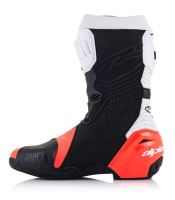 Boty SUPERTECH R VENTED, ALPINESTARS (černá/bílá/červená fluo, perforovaná obšívka) 2027 (4)