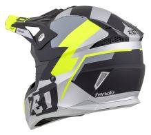 Přilba X1.9 TENDO, ZED (černá matná/tmavě šedá/světle šedá/žlutá fluo) 2026 (2)