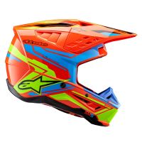 Přilba S-M5 ACTION 2, ALPINESTARS (oranžová fluo/světle modrá/žlutá fluo) 2027 (4)
