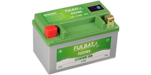 Lithiová baterie  LiFePO4  YTZ10S-BS FULBAT  12V, 4Ah, 280A, hmotnost 0,7 kg, 150x87x93 mm nahrazuje typy: (CTZ10S-BS)