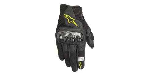 Rukavice SMX-1 AIR 2, ALPINESTARS (černé/žluté fluo) 2026