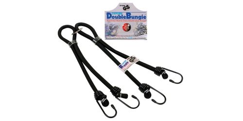 Gumicuk Double Bungee délka/šířka popruhu 600/9 mm, OXFORD (hák/hák, dvojpopruh spojený očkem)