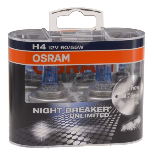 žárovka H4 12V 60/55W (patice P43t) NightBreaker UNLIMITED 110  (sada 2 ks) OSRAM