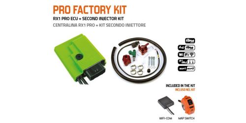 PRO FACTORY KIT řídící jednotky GP1 EVO BASIC s druhým vstřikovačem, GET (kit-ECU+WifiCOM+přepínač GPA+vstřikovač č.2)