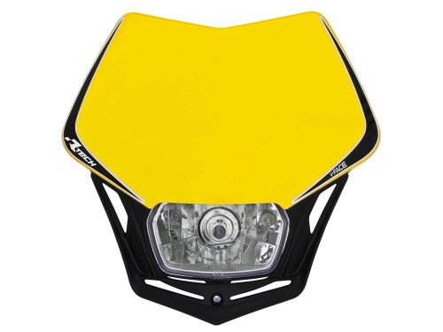 UNI přední maska včetně světla V-Face, RTECH (žluto-černá)