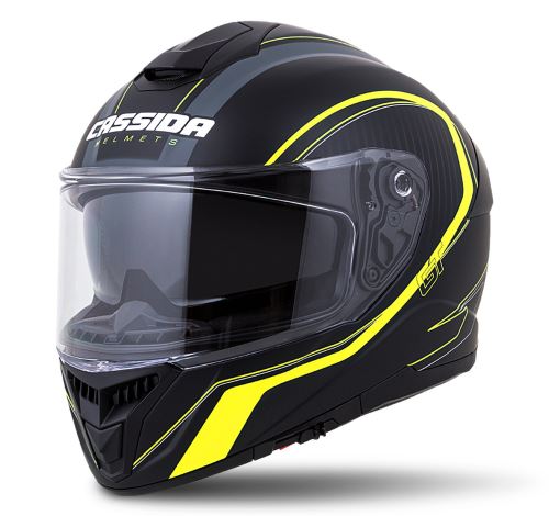 Přilba Integral GT 2.0 Reptyl, CASSIDA (černá/žlutá fluo/bílá, balení vč. Pinlock folie)