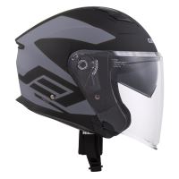 Přilba Jet Tech Corso, CASSIDA (černá matná/šedá) (3)
