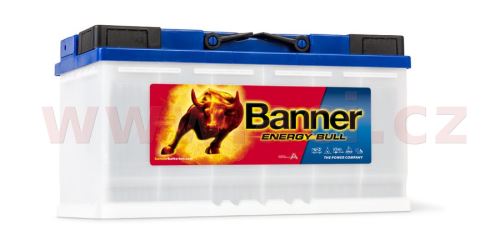 100Ah trakční a startovací baterie, 800A, pravá BANNER Energy Bull DUAL Power 354x175x190