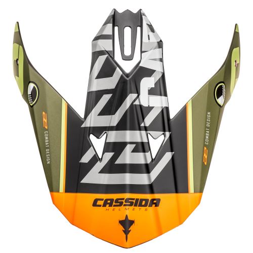 Kšilt pro přilby Cross Cup Sonic Junior, CASSIDA, dětská (zelená matná/oranžová)