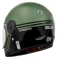 Přilba Fibre Super Hooligan, CASSIDA (černá/metalická zelená/šedá) (3)
