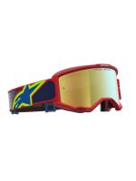 Brýle VISION 5 DRAG, ALPINESTARS (červená/modrá/žlutá fluo, zrcadlové zlaté plexi) 2027 (3)