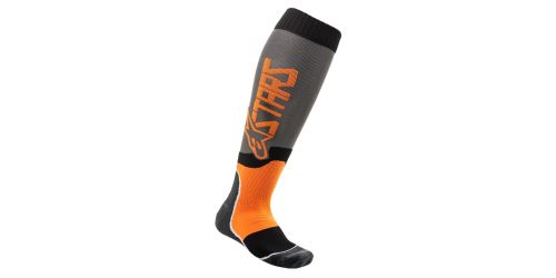 Ponožky MX PLUS-2 2020, ALPINESTARS (šedá/oranžová fluo)