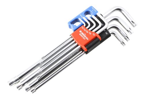 Sada 9ks TX torx bitových klíčů s magnetem, BIKESERVICE