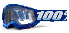 ACCURI 2, 100% Enduro Moto brýle modré, čiré Dual plexi