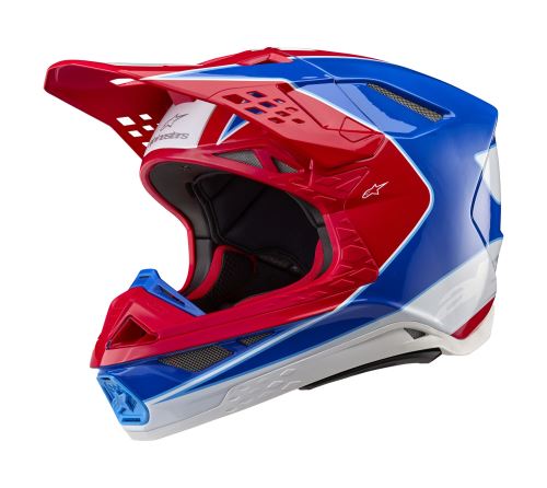 Přilba SUPERTECH S-M10 AEON, ALPINESTARS (červená fluo/modrá)