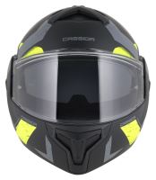 Přilba MultiFlip Korp, CASSIDA (černá matná/žlutá fluo/šedá) 2026 (1)