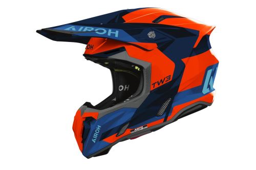 Přilba TWIST 3 Fancy, AIROH (oranžová fluo-modrá lesklá) 2027