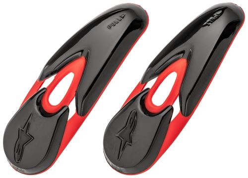 Slidery špičky pro boty SMX-R/SMX-1/2/4/5/WP/STELLA/SUPERTECH R, ALPINESTARS (černé/červené, pár)