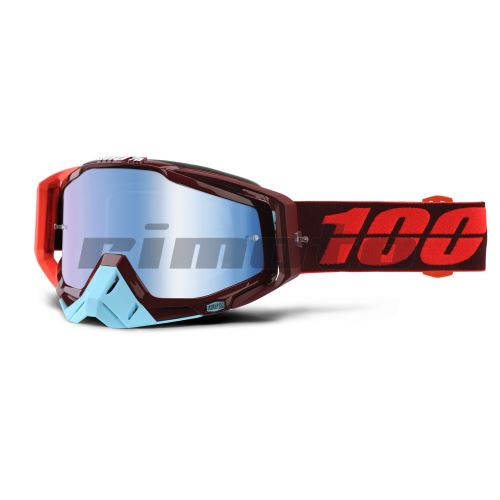 brýle Racecraft Kikass, 100 - USA (modré chrom plexi  čiré plexi  chránič nosu 20 strhávač