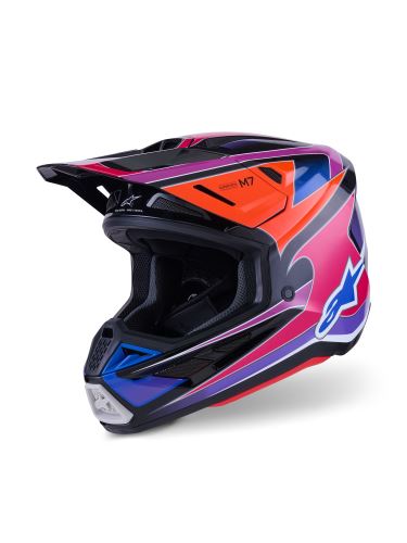Přilba SUPERTECH S-M7 FUSE, ALPINESTARS (modrá/fialová/růžová) 2027