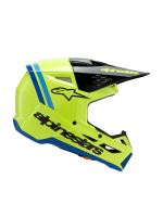 Přilba S-M3 RADIUM, ALPINESTARS, dětská (žlutá fluo/černá/modrá) 2027 (4)