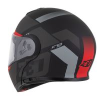Přilba F19, ZED (černá matná/červená fluo/šedá) 2026 (3)
