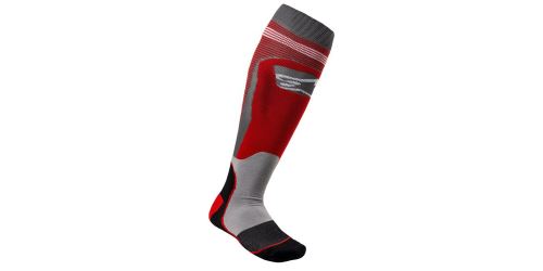 Ponožky MX PLUS-1 2020, ALPINESTARS (červená/šedá)
