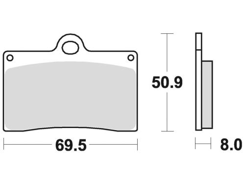 Brzdové destičky, BRAKING (semi metalická směs CM66) 2 ks v balení