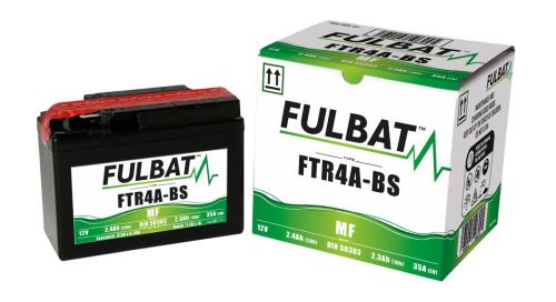 Baterie 12V, FTR4A-BS, 2,4Ah, 35A, bezúdržbová MF AGM 114x49x86, FULBAT (vč. balení elektrolytu)