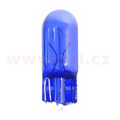 Žárovka 12V 5W (patice W2,1x9,5d/ T10) modrá (sada 10 ks)