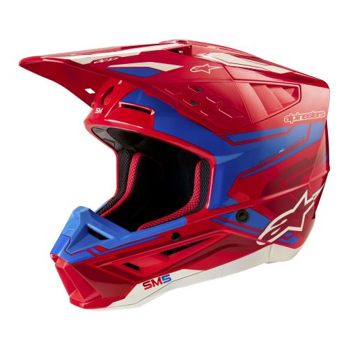 Přilba S-M5 ACTION 2, ALPINESTARS (červená fluo/modrá) 2027