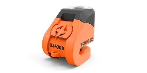 Zámek kotoučové brzdy Scoot XD5, OXFORD - Anglie (oranžový/černý, průměr čepu 6 mm)