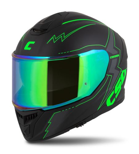 Přilba Integral GT 2.1 Flash, CASSIDA (černá matná/zelená fluo/tmavě šedá) plexi s přípravou pro Pinlock 2026