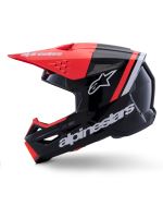 Přilba S-M3 RADIUM, ALPINESTARS (černá/červená fluo/bílá) 2027 (1)