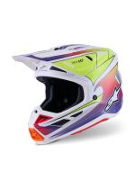 Přilba SUPERTECH S-M7 FUSE, ALPINESTARS (bílá/žlutá fluo/fialová) 2027 Přilba SUPERTECH S-M7 FUSE, ALPINESTARS (bílá/žlutá fluo/fialová) 2027
