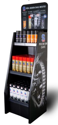 S100 stojan: Chain care display (plast)