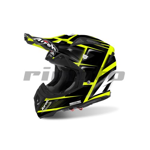 přilba AVIATOR 2.2 Reflex, AIROH - Itálie (bílá/černá/žlutá)