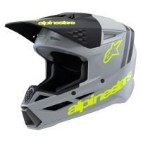 Přilba S-M3 RADIUM, ALPINESTARS, dětská (šedá mat/žlutá fluo/černá) 2027 Přilba S-M3 RADIUM, ALPINESTARS, dětská (šedá mat/žlutá fluo/černá) 2027