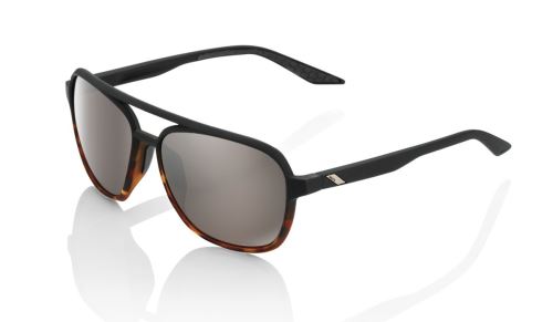 Sluneční brýle KASIA Soft Tact Black/Havana, 100% (HIPER stříbrné sklo)