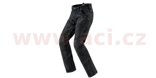 jeansy CREW, SPIDI - Itálie (černé, obšívka Cordura/denim bavlna)