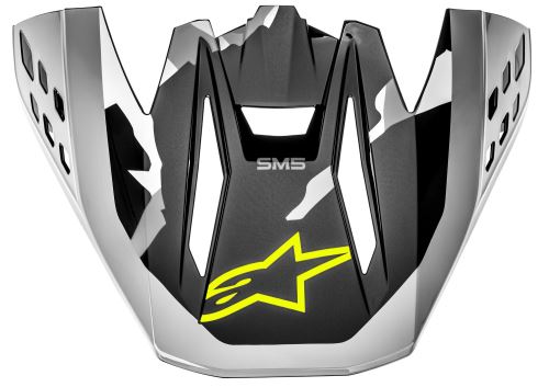 Kšilt pro přilby S-M5 ROVER, ALPINESTARS (žlutá fluo/šedá/maskáč, verze ECE 22.05)