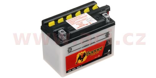 Baterie 12V, YB4L-B, 4Ah, 40A, BANNER Bike Bull 120x70x92
