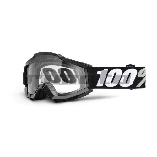 brýle Accuri Tornado, 100 - USA (černá, čiré plexi s čepy pro slídy)