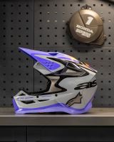 Přilba S-M3 edice JETT LAWRENCE, ALPINESTARS (šedá/fialová/černá) 2027 (7)