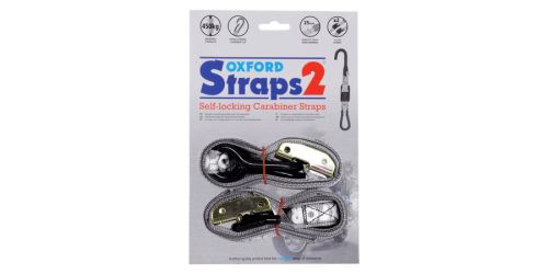 Popruhy CARABINER STRAPS nastavitelné a zesílené, OXFORD (šedé, šířka 25 mm)
