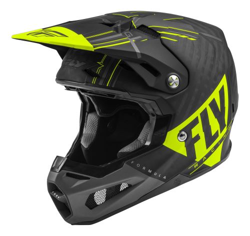 Přilba FORMULA VECTOR, FLY RACING (matná HI-vis/šedá/černá)