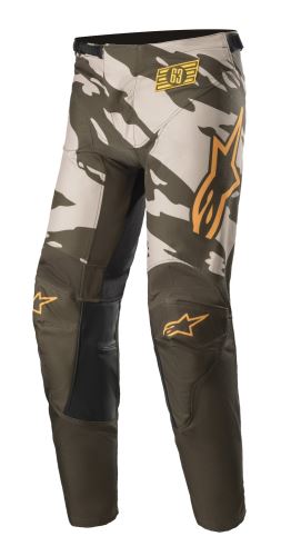 Kalhoty RACER TACTICAL, ALPINESTARS (písková/zelená/mandarinka)