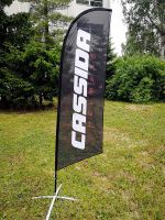 Samotná vlajka CASSIDA černá bez stojanu, výška 3 m (1)