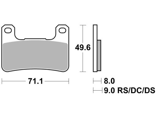 Brzdové destičky, BRAKING (semi metalická směs CM66) 2 ks v balení